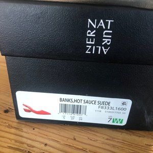 Naturalizer Banks Slingback Flat, in "Hot Sauce" Suede